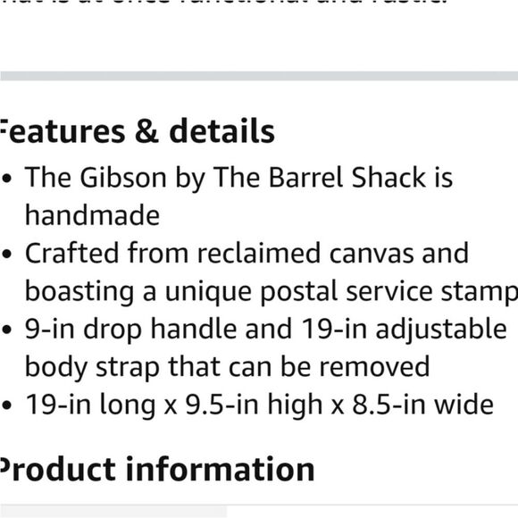The Barrel Shack The Gibson Handmade Mail Satchel - Picture 10 of 10
